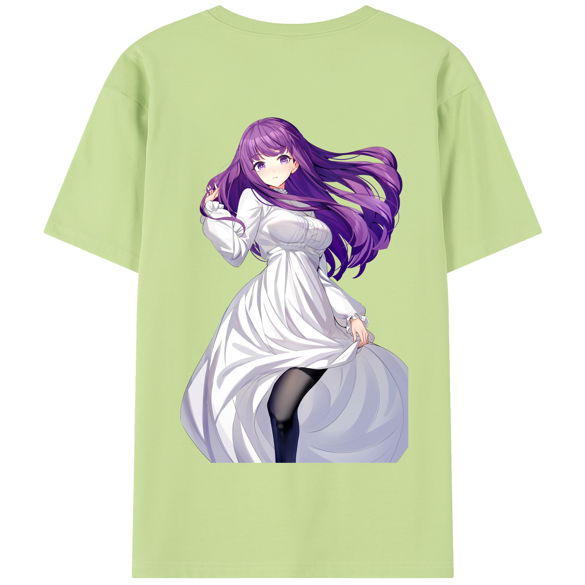 （画像用） 葬送のフリーレン Frieren 綿100％半袖Tシャツ（背面プリント）